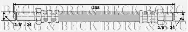 Тормозной шланг BORG & BECK BBH6525