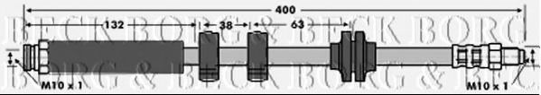 Тормозной шланг BORG & BECK BBH6647