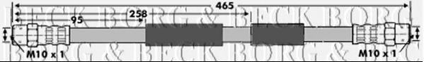 Тормозной шланг BORG & BECK BBH6709