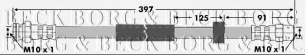 Тормозной шланг BORG & BECK BBH6711