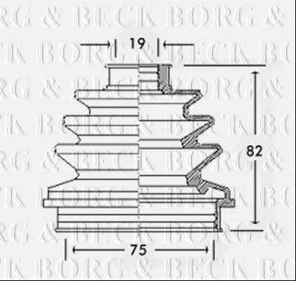 Пыльник, приводной вал BORG & BECK BCB2260