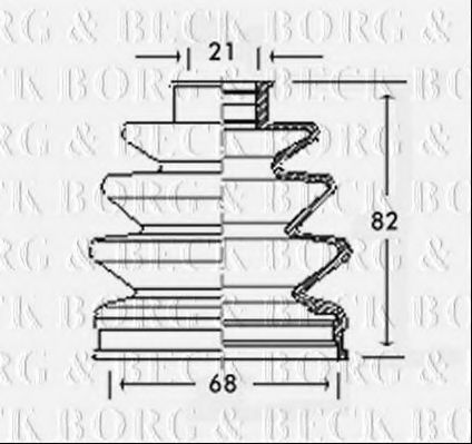 Пыльник, приводной вал BORG & BECK BCB2314