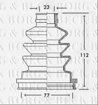 Пыльник, приводной вал BORG & BECK BCB2532