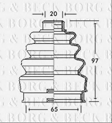 Пыльник, приводной вал BORG & BECK BCB2739