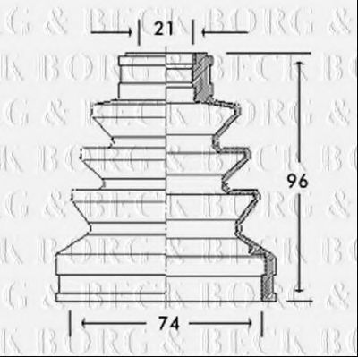 Пыльник, приводной вал BORG & BECK BCB2755