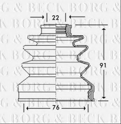 Пыльник, приводной вал BORG & BECK BCB2781