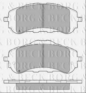 Комплект тормозных колодок, дисковый тормоз BORG & BECK BBP2450