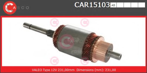 Якорь, стартер CASCO CAR15103AS