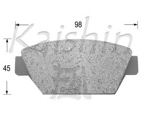 Комплект тормозных колодок, дисковый тормоз KAISHIN D6012