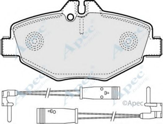 Комплект тормозных колодок, дисковый тормоз APEC braking PAD1316