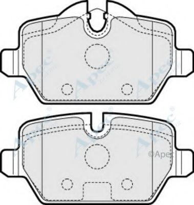 Комплект тормозных колодок, дисковый тормоз APEC braking PAD1459