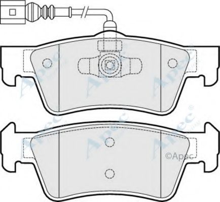 Комплект тормозных колодок, дисковый тормоз APEC braking PAD1484
