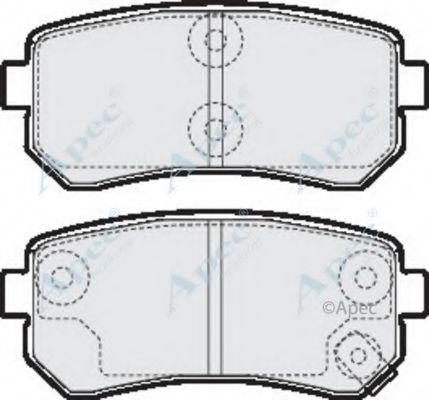 Комплект тормозных колодок, дисковый тормоз APEC braking PAD1563