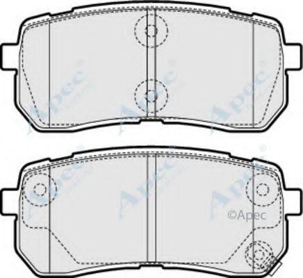 Комплект тормозных колодок, дисковый тормоз APEC braking PAD1581