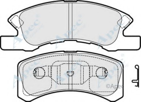 Комплект тормозных колодок, дисковый тормоз APEC braking PAD1625