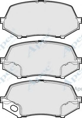 Комплект тормозных колодок, дисковый тормоз APEC braking PAD1690