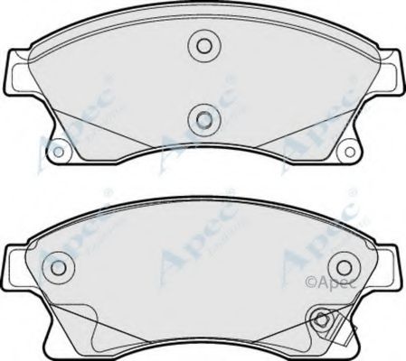 Комплект тормозных колодок, дисковый тормоз APEC braking PAD1771