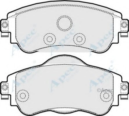 Комплект тормозных колодок, дисковый тормоз APEC braking PAD1813
