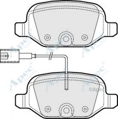 Комплект тормозных колодок, дисковый тормоз APEC braking PAD1819