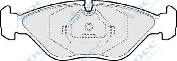 Комплект тормозных колодок, дисковый тормоз APEC braking PAD651