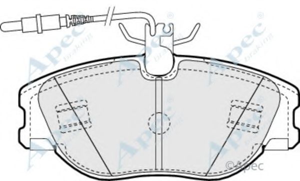 Комплект тормозных колодок, дисковый тормоз APEC braking PAD898