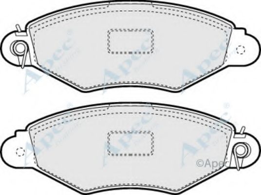 Комплект тормозных колодок, дисковый тормоз APEC braking PAD976