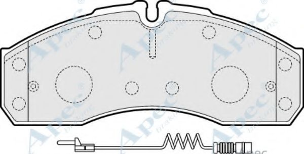 Комплект тормозных колодок, дисковый тормоз APEC braking PAD1541