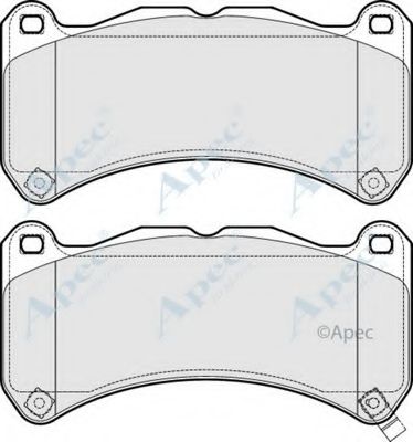 Комплект тормозных колодок, дисковый тормоз APEC braking PAD1666