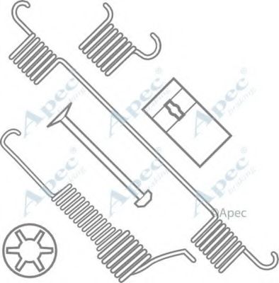 Комплектующие, тормозная колодка APEC braking KIT964