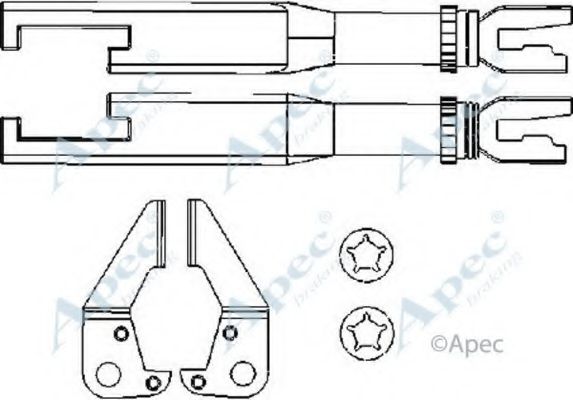 Система тяг и рычагов, тормозная система APEC braking ADB3023