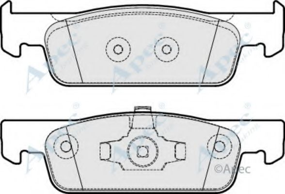 Комплект тормозных колодок, дисковый тормоз APEC braking PAD1944