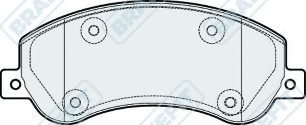 Комплект тормозных колодок, дисковый тормоз APEC braking PD3093
