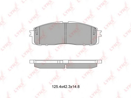 Комплект тормозных колодок, дисковый тормоз LYNXauto BD-7602