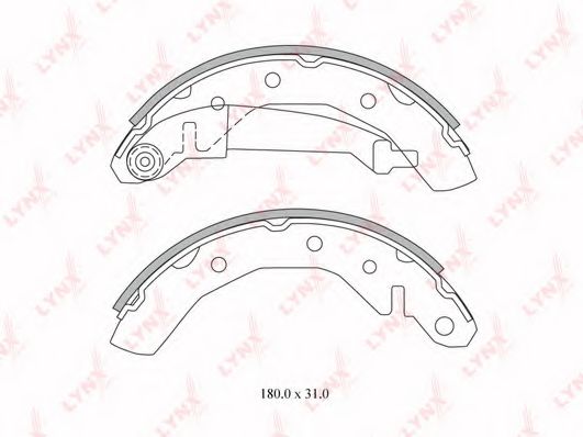 Комплект тормозных колодок LYNXauto BS-1801