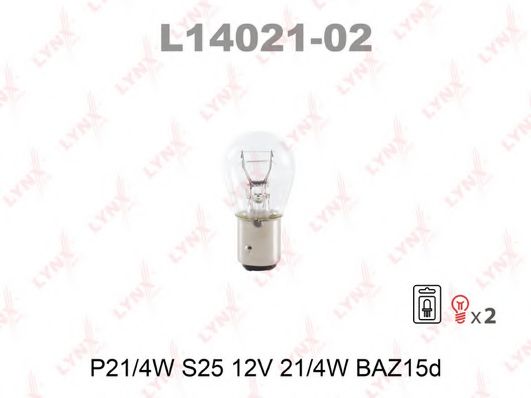 Лампа накаливания LYNXauto L14021-02
