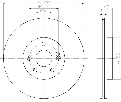 Тормозной диск HELLA PAGID 8DD 355 109-301