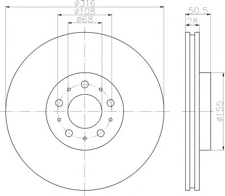 Тормозной диск HELLA PAGID 8DD 355 110-571