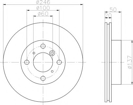 Тормозной диск HELLA PAGID 8DD 355 107-391