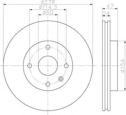 Тормозной диск HELLA PAGID 8DD 355 117-061