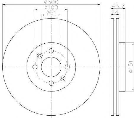 Тормозной диск HELLA PAGID 8DD 355 113-061