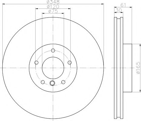 Тормозной диск HELLA PAGID 8DD 355 117-741