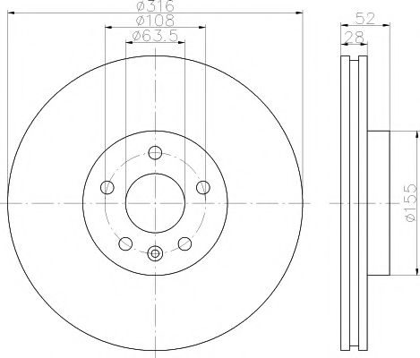 Тормозной диск HELLA PAGID 8DD 355 118-892