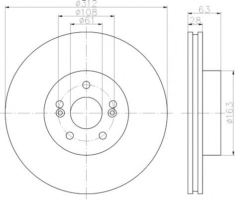 Тормозной диск HELLA PAGID 8DD 355 114-631