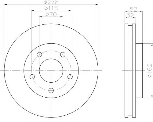 Тормозной диск HELLA PAGID 8DD 355 106-011