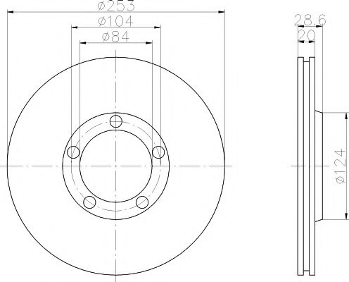 Тормозной диск HELLA PAGID 8DD 355 106-281