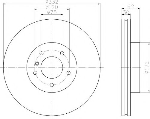 Тормозной диск HELLA PAGID 8DD 355 107-752