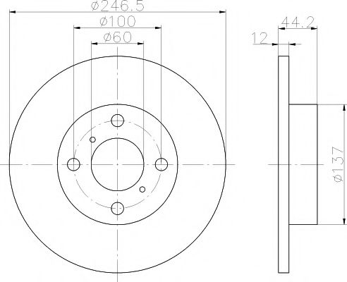 Тормозной диск HELLA PAGID 8DD 355 108-211