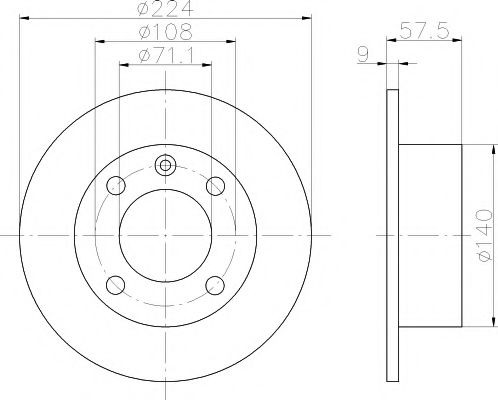 Тормозной диск HELLA PAGID 8DD 355 103-011