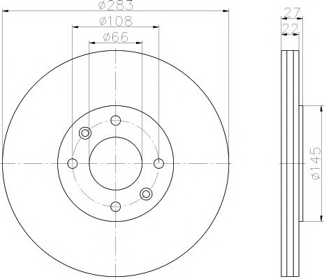 Тормозной диск HELLA PAGID 8DD 355 103-001