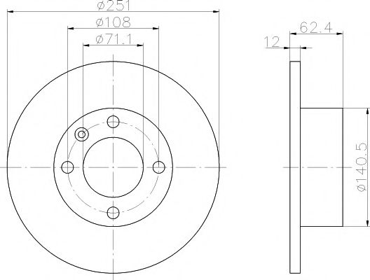 Тормозной диск HELLA PAGID 8DD 355 104-831